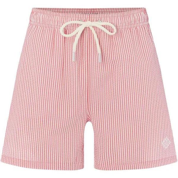 Gant Seersucker Swim Short in Bright Red L