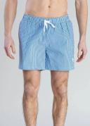 Gant Seersucker Swim Short in Marine Blue L