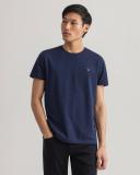 Gant Slim Fit Pique T-Shirt - Evening Blue