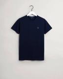 Gant Slim Fit Pique T-Shirt - Evening Blue