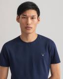 Gant Slim Fit Pique T-Shirt - Evening Blue