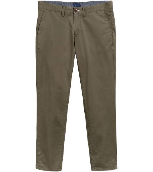 Gant Slim Twill Chino Pants Green 30