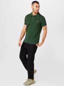 Gant Solid Fitted Pique Polo in Green M