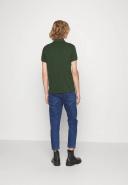 Gant Solid Fitted Pique Polo in Green S