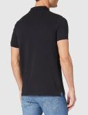 Gant Solid Fitted Pique Short Sleeve Rugger in Black XXXXL