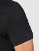 Gant Solid Fitted Pique Short Sleeve Rugger in Black XXXXL
