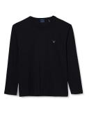 Gant Solid Long Sleeve T-Shirt in Black XL