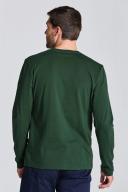 Gant Solid Long Sleeve T-Shirt in Green XS