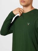 Gant Solid Long Sleeve T-Shirt in Green XS