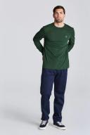 Gant Solid Long Sleeve T-Shirt in Green XS