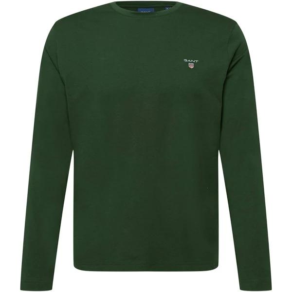 Gant Solid Long Sleeve T-Shirt in Green XS