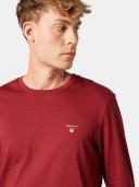Gant Solid Long Sleeve T-Shirt in Red XS