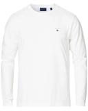 Gant Solid Long Sleeve T-Shirt in White XS