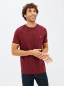 Gant Solid Men's Short Sleeve T-Shirt - PLUMPED Red