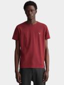 Gant Solid Men's Short Sleeve T-Shirt - PLUMPED Red
