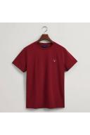 Gant Solid Men's Short Sleeve T-Shirt - PLUMPED Red