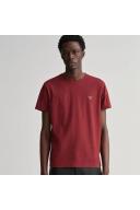 Gant Solid Men's Short Sleeve T-Shirt - PLUMPED Red