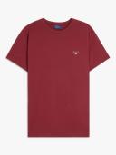 Gant Solid Men's Short Sleeve T-Shirt - PLUMPED Red
