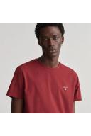 Gant Solid Men's Short Sleeve T-Shirt - PLUMPED Red