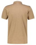Gant Solid Pique Rugger Polo in Khaki Melange Brown XL