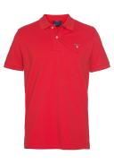 Gant Solid Pique Rugger Polo in Red 5XL