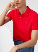 Gant Solid Pique Rugger Polo in Red 5XL