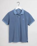 Gant Sunfaded Pique Rugger Men's Polo Shirt - Salty Sea