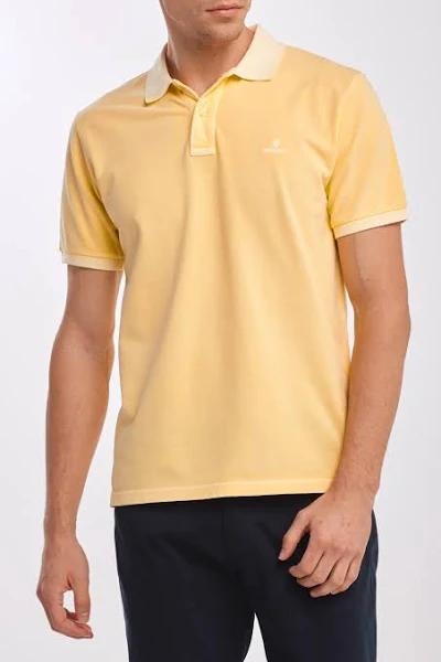 Gant Yellow Cotton Polo Shirt 2XL