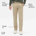 GapFlex Essential Khakis in Straight Fit With Washwell