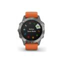 Garmin Fenix 6 Sapphire Watch Orange