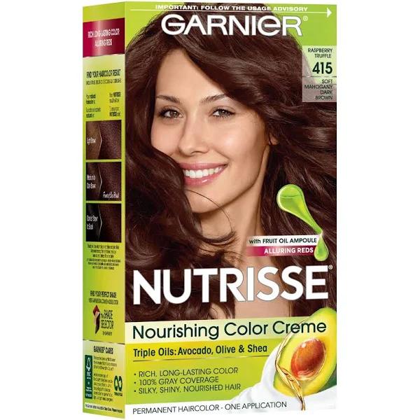 Garnier Nutrisse Nourishing Color Creme 415 Soft Mahogany Dark Brown
