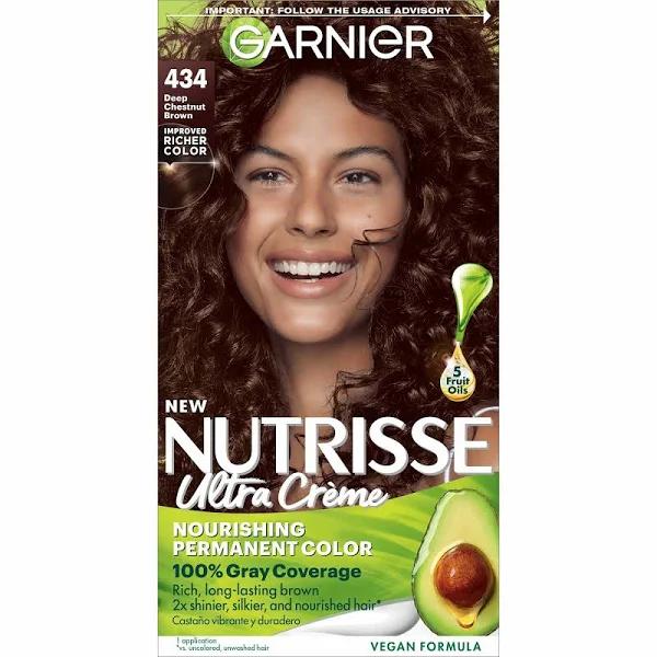 Garnier Nutrisse Nourishing Color Creme - 434 Deep Chestnut Brown Hair Color 1