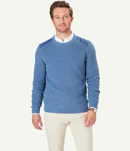 GAZMAN Chunky Fishermans Crew in Navy Blue M