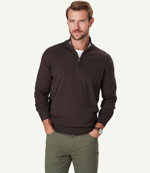GAZMAN High Flex Half Zip in Dark Chocolate Brown XL