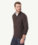 GAZMAN High Flex Half Zip Knit Chocolate S