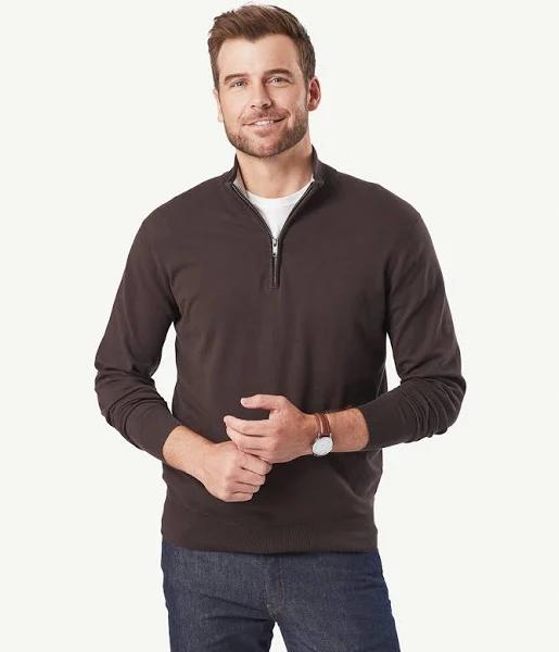 GAZMAN High Flex Half Zip Knit Chocolate S