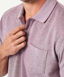 GAZMAN Oxford Pocket Polo in Burgundy Red M