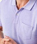 GAZMAN Oxford Pocket Polo in Violet Purple XL