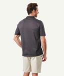 GAZMAN Smart Jacquard Pique Polo in Dark Olive Charcoal XXL