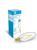 GE 2.7W Heritage LED Candle SES Globe in Cool White