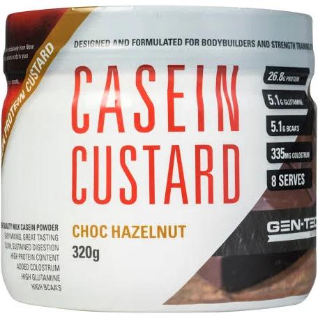 Gen-Tec Casein Custard 320g Choc Hazelnut