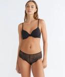 Geo Lace Lightly Lined Demi Bra Black 16 C