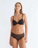 Geo Lace Lightly Lined Demi Bra Black 8 A
