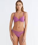 Geo Lace Lightly Lined Demi Bra Purple 10 A