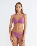 Geo Lace Lightly Lined Demi Bra Purple 10 E