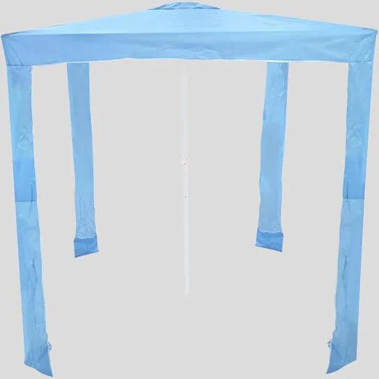 Get It Now Beach Cabana With Back Wall in Blue