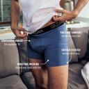 Gildan Men's Cotton Stretch Regular Leg Boxer Brief, Black Soot
