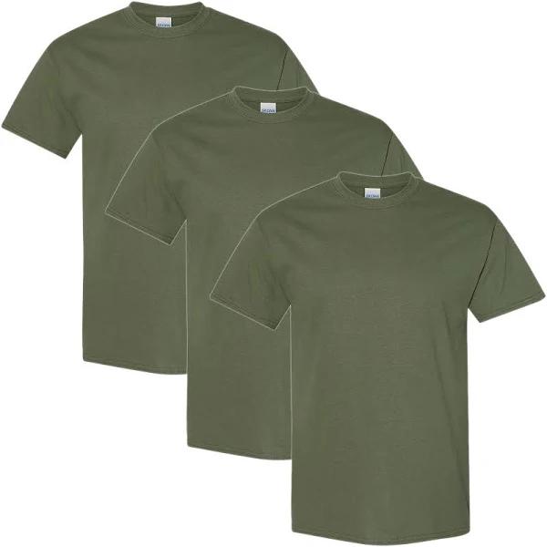 Gildan Men’s Heavy Cotton Adult T-Shirt, Style G5000, (Pack of 10), Irish Green, L