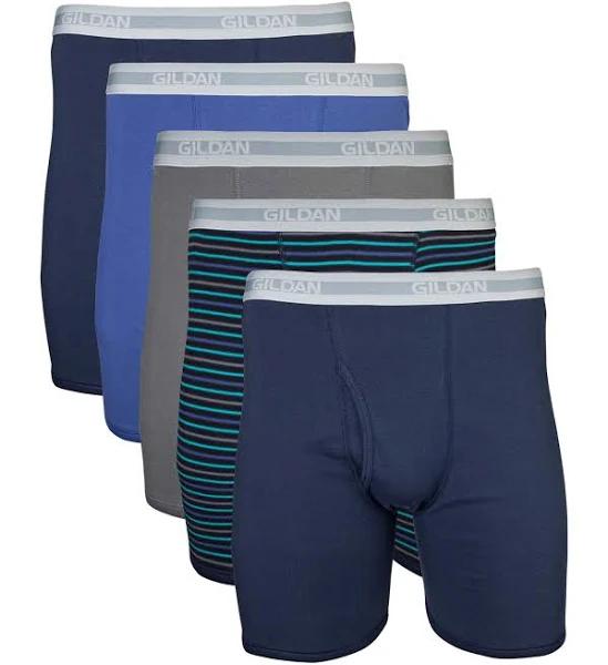 Gildan Men's Regular Leg Boxer Briefs 5 Pack