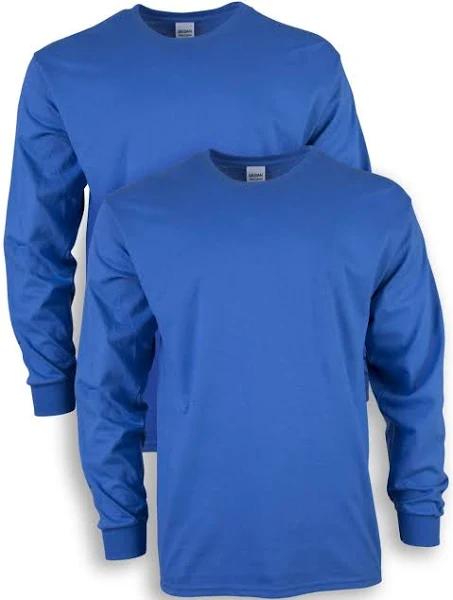 Gildan Men's Ultra Cotton Adult Long Sleeve T-Shirt, 2-Pack